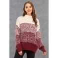 thumbnail image 3 of Pulls Décontractés Manches Longues Col Rond Couleur Patchwork Pull en Tricot Tops, 3 of 7