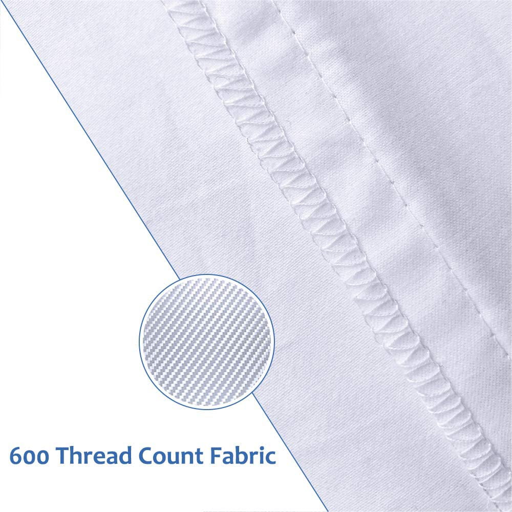 20 x 54 Super Soft 600 Thread Count Case Covers for Easy Put in & Off 1 Pack 100% Cotton White Body Pillow Cover with Double Zipper Precoco Body Pillow Pillowcase