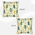 thumbnail image 3 of Bingfone Seahorse Linen Throw Pillow Covers Cushion Case Pocket Button Vintage Farmhouse Pillowcase For Sofa Couch Bed 16"X16", 3 of 9