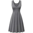 thumbnail image 1 of FAIWAD Robe Débardeur Évasée Sans Manches pour Femme Été Couleur Unie Ligne A Robe d'Été Grande Taille Robes T-Shirt, 1 of 3