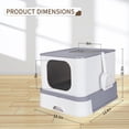 thumbnail image 2 of Caja de arena para gatos RIZZARI cerrada con tapa y cuchara, grande (45 libras), 2 of 8