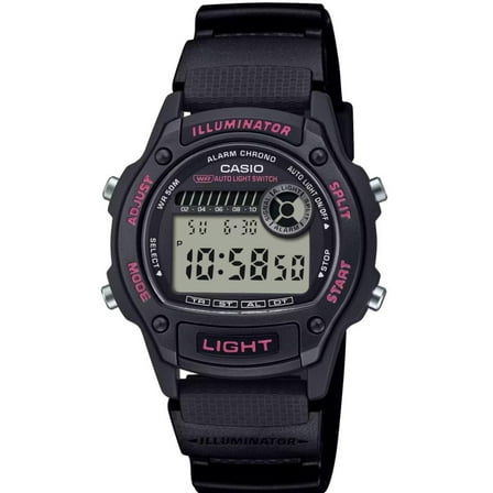 Casio Black Classic Sport Watch with Resin Strap W220H-1A2V