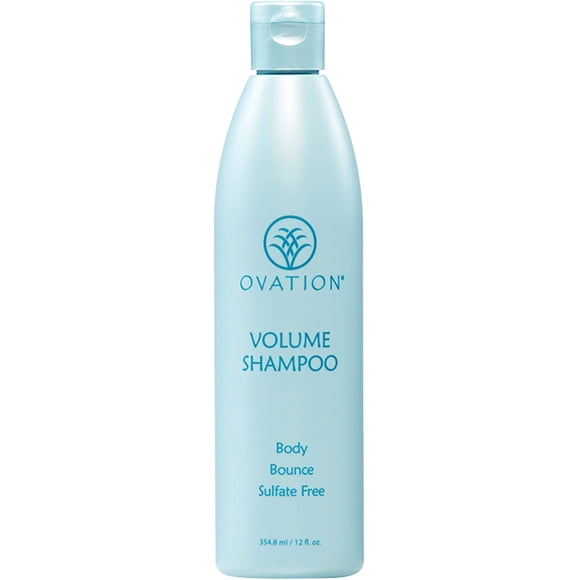 Champú Ovation Hair Volume - Para cabello voluminoso y flexible - 12 oz - Limpieza suave y ayuda a eliminar el exceso de aceite capilar - Para cabello fino y fino - Con fenogreco, aloe vera, palma ena
