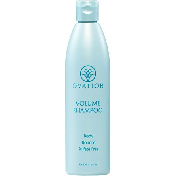 Champú Ovation Hair Volume - Para cabello voluminoso y flexible - 12 oz - Limpieza suave y ayuda a eliminar el exceso de aceite capilar - Para cabello fino y fino - Con fenogreco, aloe vera, palma ena