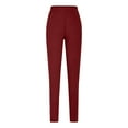 thumbnail image 7 of TEAJOPSUU Girls Leggings Full Length Soft Comfy Leggings Elastic Waist Stretchy Pull-On Tights Pants Burgundy, 7 of 7