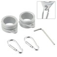 thumbnail image 4 of 2X Flag Pole Rings 360 Rotating Flagpole Flag For 075-102 Inches Pole Aluminum Alloy Mounting Rings With Carabiner Anti-Wrap, 4 of 5