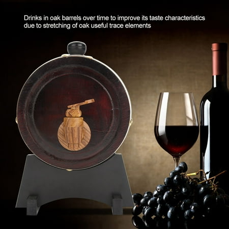 YLSHRF 1.5L Vintage Wood Oak Timber Wine Barrel for Beer Whiskey Rum Port, Barrel for Beer