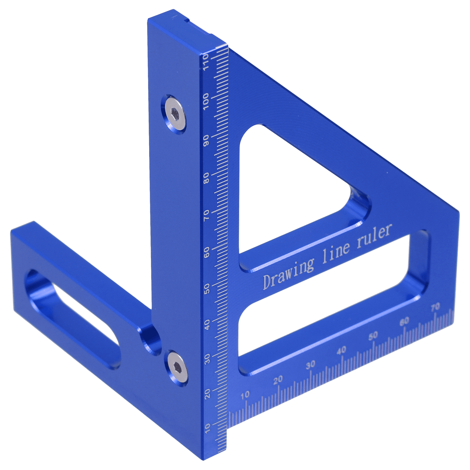 4-Piece Multi-Angle Measuring Ruler Set with Straight Edge and Carpentry Triangle for Precise Woodworking