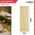 thumbnail image 2 of Camino De Mesa Mantel Largo Comedor Pvc 180cmx35cm Color Dorado  Vittori, 2 of 3