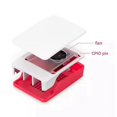 thumbnail image 3 of Para 5 Case Active Cooling PWM Fan Case PI5 Carcasa de Plástico para una Protección Mejorada Carcasa Roja y, 3 of 7