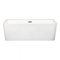 Clovis 60x28.74" Acrylic Plastic & Fiberglass Freestanding Bathtub in White