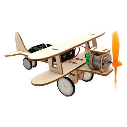 KONTONTY 1Set Wooden Assemble Model Airplane DIY Kit Promoting Analytical and Observation Skills