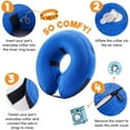 thumbnail image 3 of Collar inflable protector para gatos y perros: el collar de reentrenamiento suave para mascotas no bloquea la visión del collar E (grande, azul), 3 of 5