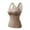 Khaki, variant on Woman's Plus Size Tank Tops Solid Color Derong Warm Vest With Chest Cushion Sleeveless Skinny Fit Sexy Top Built in Bra Tank Tops for Women