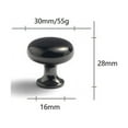 thumbnail image 2 of Goo-Ki 6 Pack Polished Black Round Classic Cabinet Knobs Hardware for Bedroom Kitchen, 2 of 2