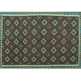 thumbnail image 1 of Ahgly Company Indoor Rectangle Oriental Light Blue Traditional Area Rugs, 7' x 9', 1 of 4