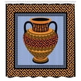 thumbnail image 3 of Ambesonne Greek Shower Curtain, Traditional Amphora Shape, 69"Wx84"L, Lavender Orange and Black, 3 of 3