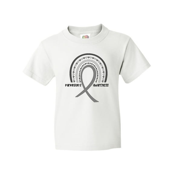 Inktastic Parkinson's Awareness Ribbon Rainbow Youth T-Shirt