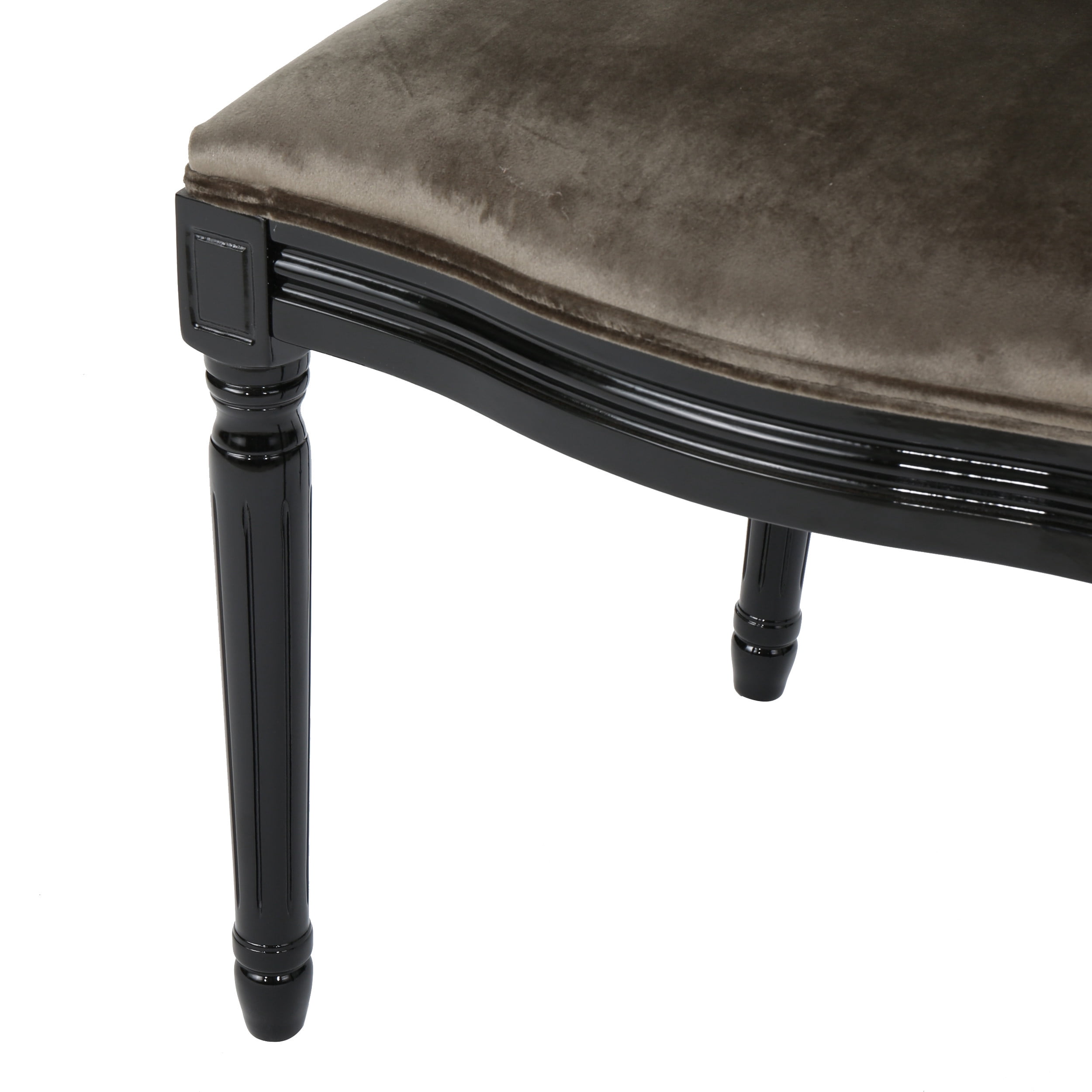 Noble House Max Indoor Contemporary Velvet Dining Chairs, Set of 4, Gray