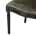 thumbnail image 5 of Noble House Max Indoor Contemporary Velvet Dining Chairs, Set of 4, Gray, 5 of 9