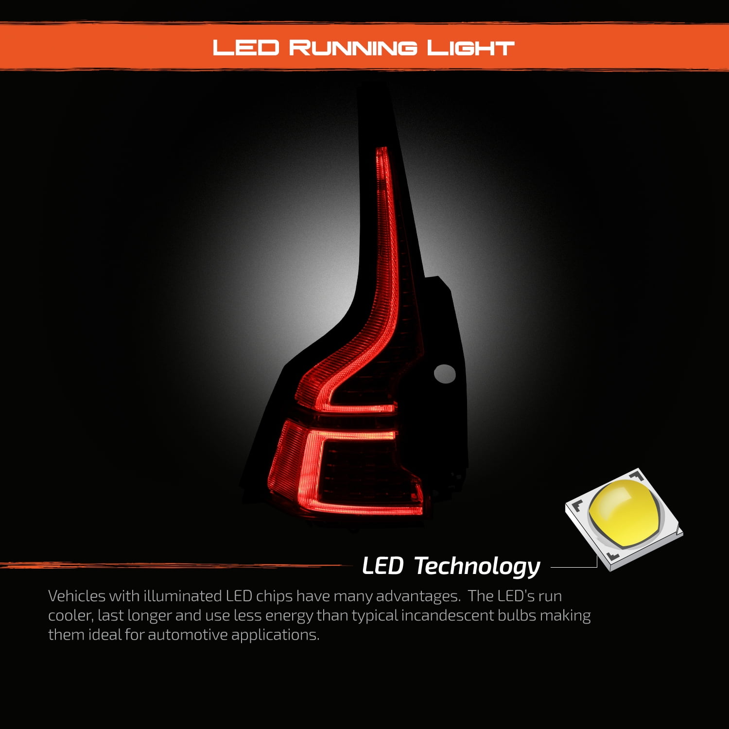 AKKON - Fit 2018-2024 Volvo XC60 Premium LED Running Tail Light OE Style Replacement Lamp Driver Left Side