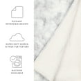 thumbnail image 5 of Noble Linens Faux Fur Tie Dye Throw Blanket, Light Gray, Standard Throw, 5 of 6