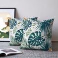 thumbnail image 2 of Pillow Covers 26x26 Set of 2, Vintage Green Palm Leaf Throw Pillow Covers Decorative Couch Cushion Cover, Summer Tropical Botanical Microfiber Soft Square Pillowcases for Bedroom Living Room Sofa, 2 of 9