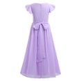 thumbnail image 4 of iEFiEL Girls Ruffles Bridesmaid Prom Gown Party Long Flower Girl Dress Lavender 14, 4 of 6