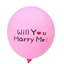 Masteelf 50 Pcs Balloons Will You Marry Me Balloon 12.00X7.00X0.10CM Pink