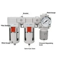 thumbnail image 2 of NANPU 3/8" NPT Air Drying System - 5 Micron Particulate Filter, 0.01 Micron Coalescing Filter, Air Pressure Regulator Combo - Semi-Auto Drain, Poly Bowl w/Metal Gauge, 2 of 8