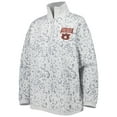 thumbnail image 2 of Women's Gameday Couture Heather Gray Auburn Tigers Leopard Quarter-Zip Sweatshirt, 2 of 4