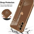 thumbnail image 2 of Designed for Samsung A13 4G Case Brown Love Hearts Design for Women Girl Men, Luxury Plating with Strap Stand Full Camera Lens Protection Bumper for Galaxy A13 4G, 2 of 12