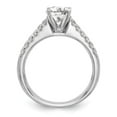 thumbnail image 2 of 14K White Gold Ring Band Engagement Semi Mount center Stone Mounting Round Diamond, 2 of 8