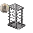 thumbnail image 1 of Stainless Steel Kitchen Knife Holder with Drain Tray – Countertop Knife Storage Rack for Knives, Scissors & Utensils – Inclined Safety Design, 8.86"x6.1"x4.61", 1 of 6