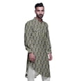 thumbnail image 3 of Atasi Kurta Décontractée Imprimée à Col Mandarin Chemise Ethnique Longue Kurta Asymétrique, 3 of 6