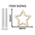 thumbnail image 2 of Unfinished Wood Star Outline Shape - Craft - up to 46" DIY 36" / 1/2", 2 of 3