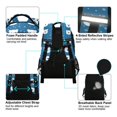 thumbnail image 4 of FORMRS Unisex Backpack Elementary School Travel Bookbag with Reflective Stripes, Blue Polar Bear, 4 of 7