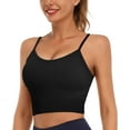 thumbnail image 3 of Attraco Women's Padded Yoga Crop Tank Tops Sports Bras Fitness Workout Cami, 3 of 9