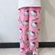 thumbnail image 1 of Pantalones de pijama de lana de Hello Kitty para mujer, calzas suaves de dibujos animados de Anime Sanrio de Navidad, pantalones casuales para el hogar, regalo de cumpleaños Kawaii, 1 of 4
