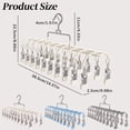 thumbnail image 3 of Closet Organizer with 20 Clips,Clothes Drying Rack,Upgraded Legging Hangers,Space Saving Hanging Closet Organizer,Legging Hangers for Closet Organizer,Hanging Rack for Clothes,Socks,Hats,14.3",White, 3 of 6