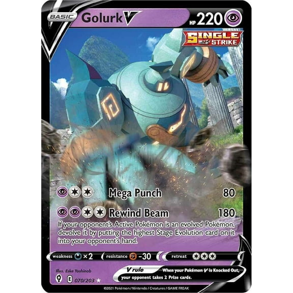 Pokemon Evolving Skies Golurk V #070