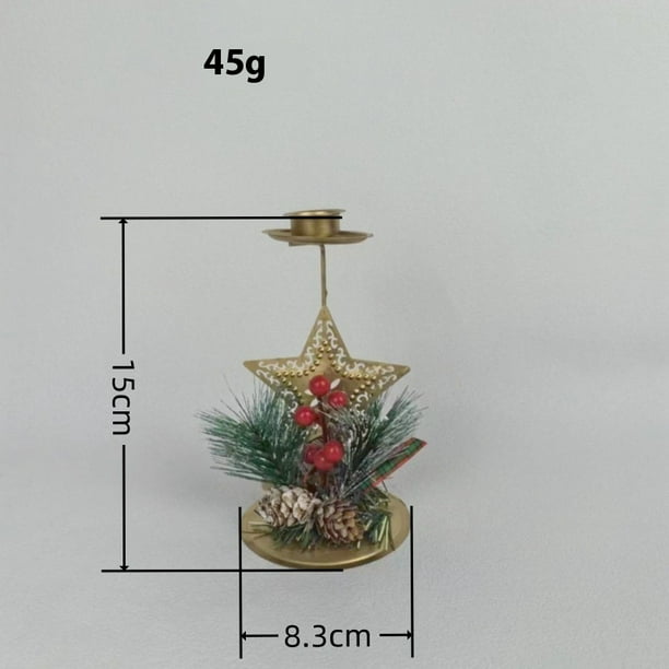 Centros de mesa navideños Candelabro Juego de 3 pilares de metal navideños para decoraciones de lugares de comedor de boda