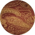 thumbnail image 1 of Ahgly Company Indoor Square Patterned Papaya Orange Area Rugs, 3' Square, 1 of 6