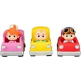 thumbnail image 3 of CoComelon Cars Toy 3 Pack - JJ, Tomtom & YoYo with School Bus, Fire Truck & Ice Cream Truck - Ages 2+, 3 of 5
