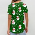 thumbnail image 5 of Garbnen Women's Scrub Tops Merry Christmas Fitted Scrub Tops Women Stretchy Short Sleeve V Neck Santa Claus Print Nurse Uniform with Pockets, 5 of 6
