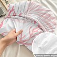thumbnail image 4 of Twin Sze Fitted Sheet Set - Coastal Pink 2 Piece Bedding Sets 16" Deep Pocket Fitted Sheet with 1 Pillowcase, Ocean Coral Starfish Shell Modern Sea Brushed Microfiber Hotel Luxury Bed Sheets, 4 of 9