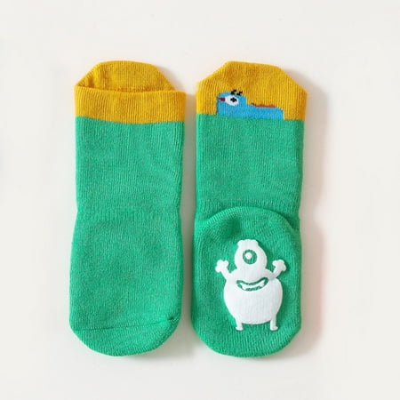 

Quealent Children Autumn And Winter New Pattern Fashion Cute Cartoon Comfortable Thickened Thermal Socks Features Swing Sock Green 0-1 Year