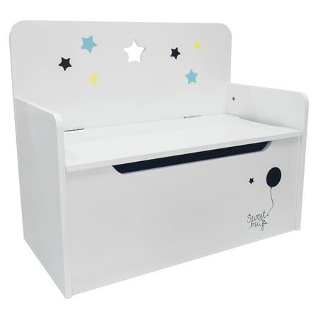 Cheerwing Wooden Toy Chest Bench Toy Box Storage White Walmart Com