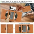 thumbnail image 6 of 2 In 1 Function Wallet Case for iPhone 17 Pro Compatible with MagSafe for Men Women, Detachable Magnetic Wallet Phone Case with Card Slots Holder, Support Magnetic Car Mount - Brown, 6 of 7