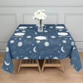thumbnail image 3 of Blue Sun Moon Cloud Planet Eye Star Pattern Square Tablecloth,Waterproof Square Table Cover,Wipeable Spillproof Washable Table Cover for Home Kitchen Party Decor 42"X42"(107x107cm), 3 of 6